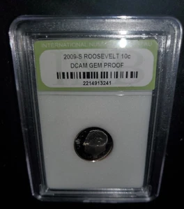 Slabbed 2009 S Roosevelt Dime - DCAM GEM PROOF / San Francisco Mint - Picture 1 of 3