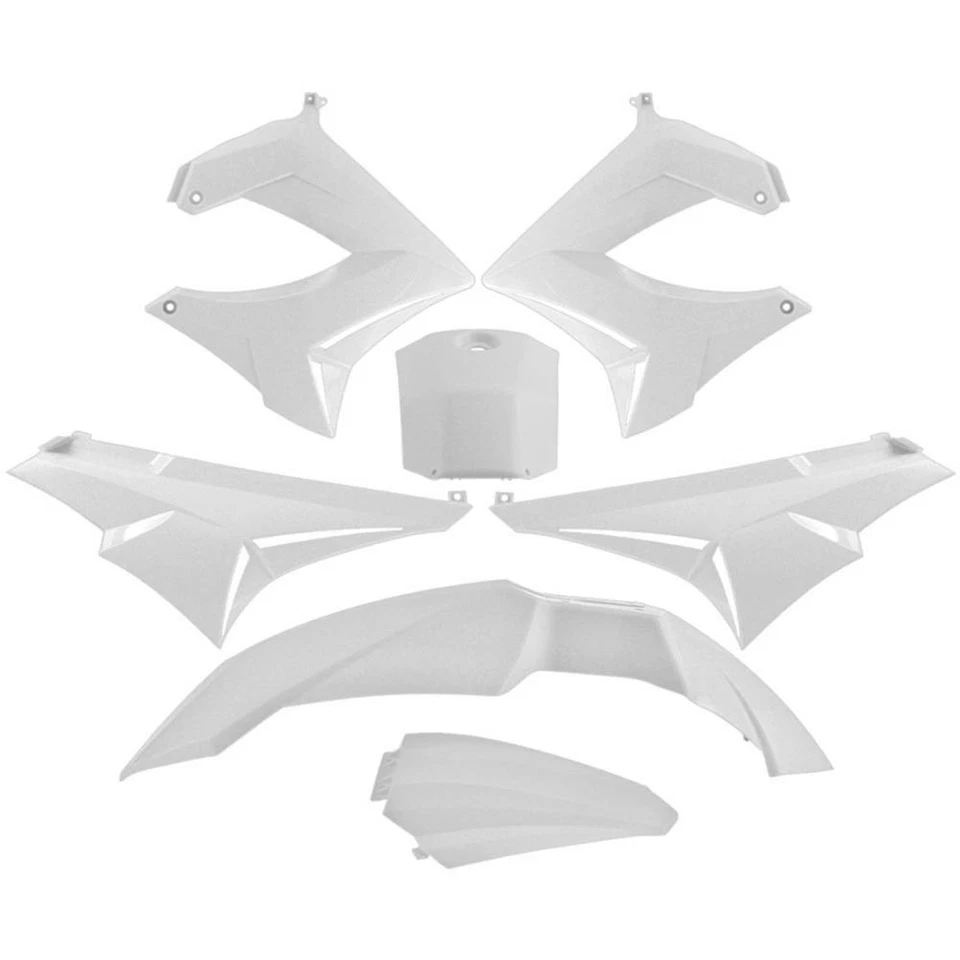 Set 7 Pièces Carénage Blanc Derbi 50 Senda R x Race 2004-2012