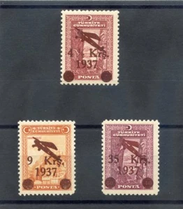 TURKEY Sc C6-8 (MI 1016-8)*F-VF LH 1937 JUEGO DE CORREO AÉREO $105 - Imagen 1 de 1