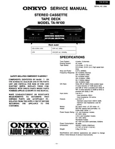 Service Manual-Anleitung für Onkyo TA-W100 - Picture 1 of 1