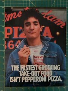 1987 Vintage Dannon Fresh Flavors Yogurt Fastest Growing Food Man Print Ad K1