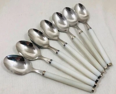 Villeroy & and Boch PLAY WHITE cutlery 7 x dinner / table spoons 201mm - Image 1 of 4