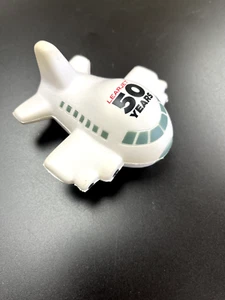 LEARJET 50 YEARS JET SQUISHY TOY approx. 3.5X3.5" Bombardier Airplane RARE - Picture 1 of 4