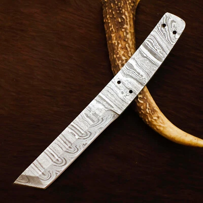 8 «ЗАКАЗ РУЧНОЙ РАБОТЫ КОВАНАЯ ДАМАССКАЯ СТАЛЬ ПУСТОЙ ТАНТО ЛЕЗВИЕ C4 - Изображение 1 из 4