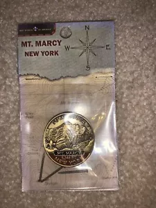 Boy Scout Mt Marcy Highest Elevation New York Sumit Hiking Staff Trail Medallion - Picture 1 of 1