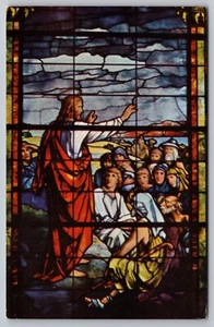 Postcard: Stanford Memorial Church, Sermon O'The Mt, Stan U, Divided, Unposted - Imagen 1 de 2