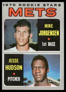 1970 Topps #348 NY Mets estrellas novatas Jorgensen, Hudson en muy buen estado-en muy buen estado ¡sin precio base! - Imagen 1 de 2