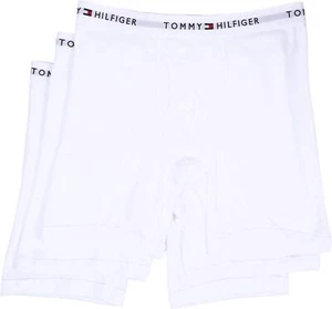 Tommy Hilfiger Men's 3-Pack Cotton Boxer Brief,White,Medium(32-34) - Picture 1 of 2