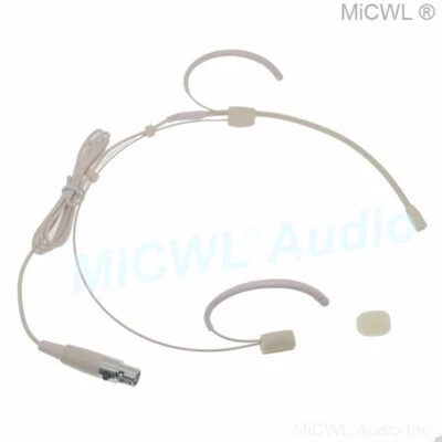 NEW Tan Earset Headworn Microphone for Shure BLX ULX SLX QLX PGX MX53 Wireless  - Image 1 of 4