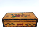 Vintage pyrography wooden box(12.4)