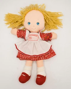 De colección 1981 Amtoy 15" Peluche Muñeca Compañera de Clase Escuela Alfabeto Vestido American Greetings - Imagen 1 de 14