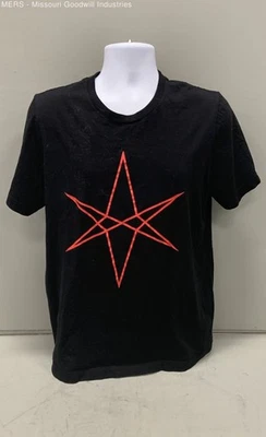 Camiseta de lona Bella para hombre negra con gráfico de algodón post humano gira EE. UU. - talla grande Foto 1 de 4