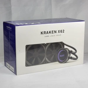 NZXT Kraken X62 280mm Liquid Cooler RL-KRX62-02 RGB LED Aluminum Intel AMD NIB - Bild 1 von 16