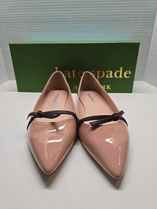 Kate Spade Delilah Damen-Slipper Lackleder-Flats Schleife Größe 6,5 M pink - Bild 1 von 7