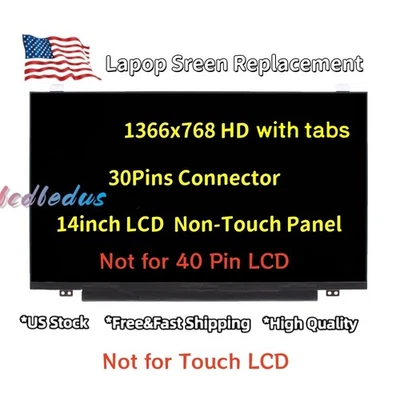 Экран панели для HP поток 14-CB171WM 14-CB172WM 14-CB174WM HD 1366 x 768 LCD LED - Изображение 1 из 4