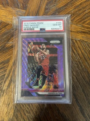 Fred VanVleet 2018 Panini Prizm Purple Wave PSA 10 - Image 1 of 2