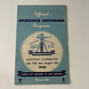 Programa oficial Milwaukee Centurama 1946 TE2-BB - Imagen 1 de 2