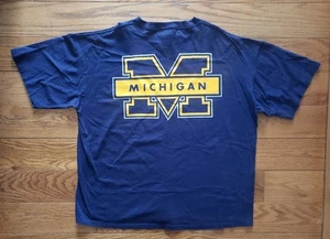 Vintage Michigan Wolverines T Shirt Mens 4XL Single Stitch Go Blue Signal Sports - Picture 1 of 8