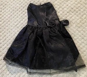 Vestido de muñeca elegante satinado negro para muñeca Og American Girl de 18” 45 cm - Imagen 1 de 4