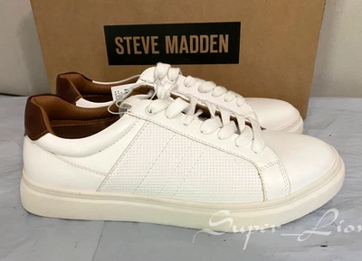 NEW Steve Madden Men's P-Spruce Court Sneaker Shoes - SIZE 8 - White - Image 1 of 4