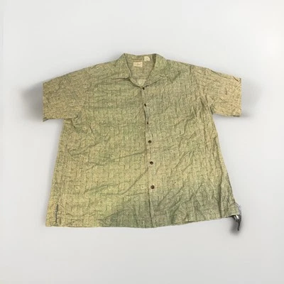 LL Bean Mayan Ancient Print Tropical Hawaiian Button Camp Shirt Size Xl - Image 1 of 4