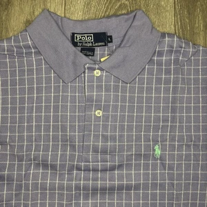 Polo vintage di Ralph Lauren polo uomo grande viola finestra made in USA anni 90 - Foto 1 di 7
