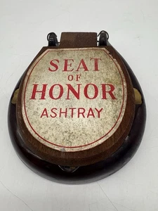 Cenicero Inodoro Vintage SEAT OF HONOR Tapa Madera Bisagras Base Cerámica Japón - Imagen 1 de 7