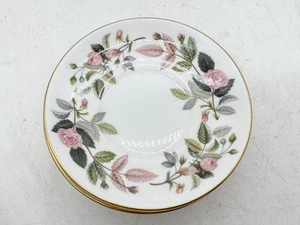 VINTAGE 6 X WEDGWOOD HATHAWAY ROSE BONE CHINA UNTERTASSEN ENGLAND FLORALES DESIGN - Bild 1 von 7