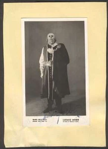R Photo On Cardboard Ludwig Weber Austrian Opera Bass w Original Signed - Picture 1 of 1