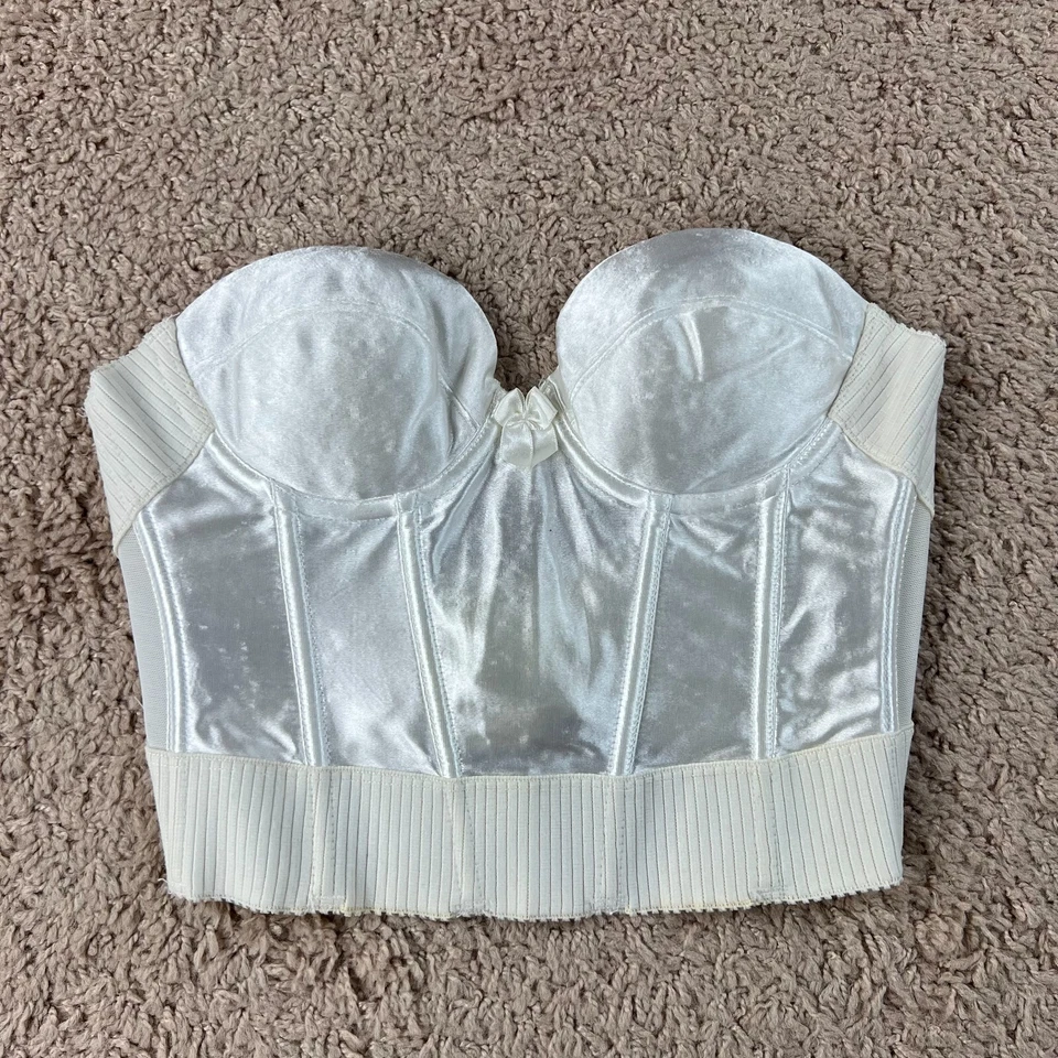 Sujetador push up vintage blanco sin tirantes SEARS para mujer 34A almohadillas extraíbles Foto 1 de 4