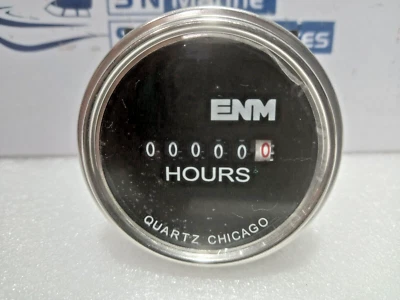Quartz ENM T50A479 Panel Hourmeter 24V 50/60Hz 2.31 In Round 0-99999 3PCs In Lot - Image 1 of 4