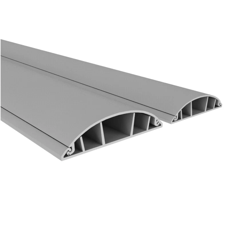 Fußbodenkabelkanal Fußbodenkanal Kabelkanal Kabelleiste selbstklebend 2m grau - Bild 1 von 1
