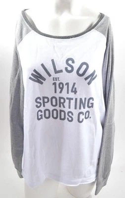 SUDADERA WILSON CUELLO BARCO MUJER NUEVA CON ETIQUETAS $28 L seda grafito manga larga Foto 1 de 4