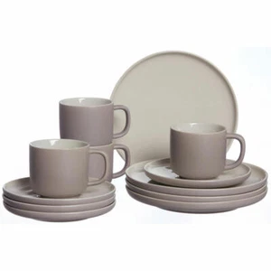 Ritzenhoff & Breker JASPER Kaffeeservice 12-tlg Geschirrset Rund Steinzeug Taupe - Bild 1 von 6