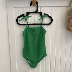 Cotton On Kids Girls Green One Piece Textured Swimsuit Bathing Suit 6, 7 NEW - Picture 1 of 12
