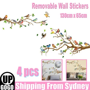 Removable Wall Stickers Birds on Tree Branch Wall Decor Decal 130cm AU STOCK - Picture 1 of 8