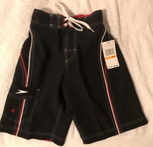 Vintage Speedo Boy's Board Shorts *NEW* Size Small Black - Picture 1 of 3