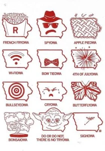 Postcard Iowa State Slogans Humor Unused MINT - Picture 1 of 1