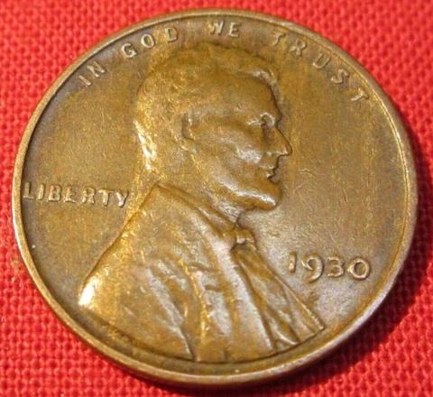 1930 P Lincoln Wheat Cent - G Good to VF Very Fine Cover