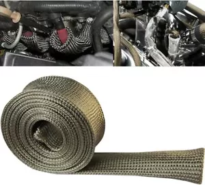 Heat Shield Sleeve Fuel Line Heat Shield Auto Hose 1"IDX10' Heat Sleeve Titanium - Picture 1 of 7