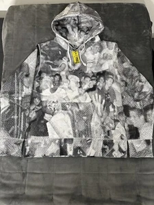 Felpa con cappuccio Apathy bianca stampa grafica streetwear nuova con etichette taglia M rara! - Foto 1 di 11