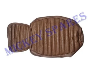 Funda de asiento de cuero marrón para Royal Enfield Himalayan con cojín añadido - Imagen 1 de 5