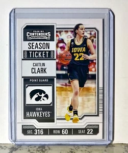 Caitlin Clark 2024 Panini Contenders #CC1 Season Ticket Card Iowa Hawkeyes - Picture 1 of 2