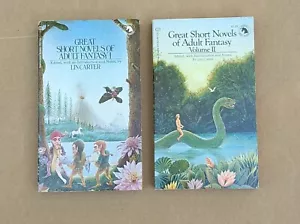 GREAT SHORT NOVELS OF ADULT FANTASY V1 & V2 - Lin Carter 1970s Ballantine PBs - Picture 1 of 6