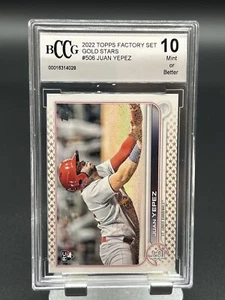 Juego de fábrica Topps 2022 estrellas doradas #506 Juan Yepez RC grado 10 BCCG - Imagen 1 de 2