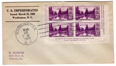 #770a Mt Ranier National Park 1935 Farley FDC Planty #7 Roessler - Image 1 of 2