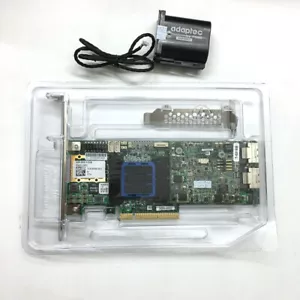 Adaptec ASR-6805 6G SAS 512MB Cache 8-lane RAID 0, 1, 5, 6, 10,50 W/ Battery BBU - Picture 1 of 4