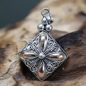 Lady's Silver & Gold Jewellery Pendant - Gifts For Her - 18K Gold - Picture 1 of 42
