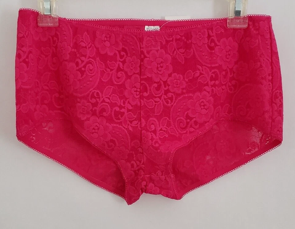 Morgan Taylor Intimates Bragas de Encaje Boyshorts Rosa Fucsia Talla L Nuevas con Etiquetas Foto 1 de 4