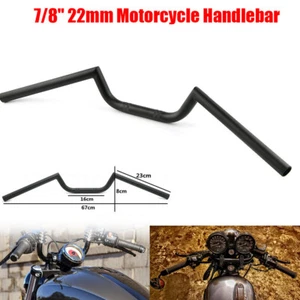 7/8" Motorcycle Drag Bar Handlebar M Drag Bar Kit For Chopper Cafe Racer Cruiser - Picture 1 of 9